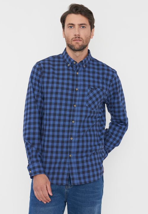 Camisa Hombre Franela Navy