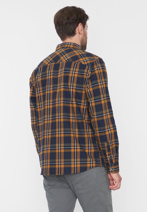 Camisa Hombre Franela Mostaza