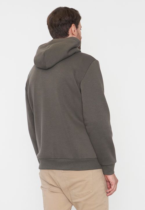 Polerón Hombre Full Zipper Musgo