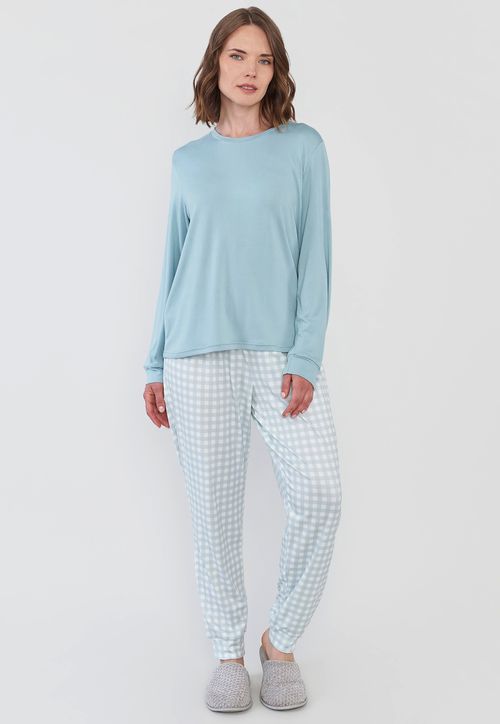 Pijama Mujer Full Print Polypeach Verde