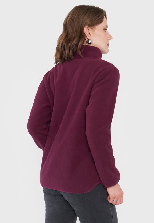 Polar Mujer Bolsillo Burdeo