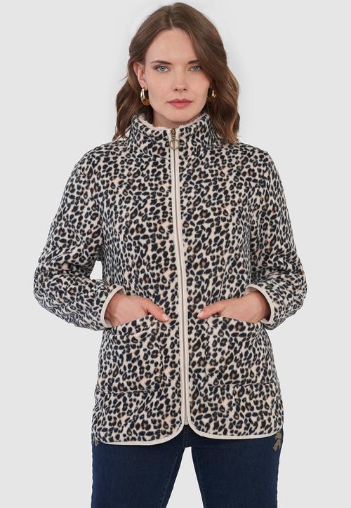 Polar Mujer Bolsillo Animal Print Beige