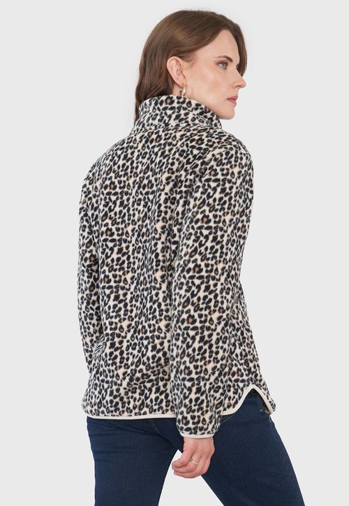 Polar Mujer Bolsillo Animal Print Beige