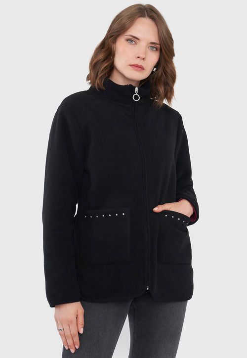 Polar Mujer Bolsillo Negro
