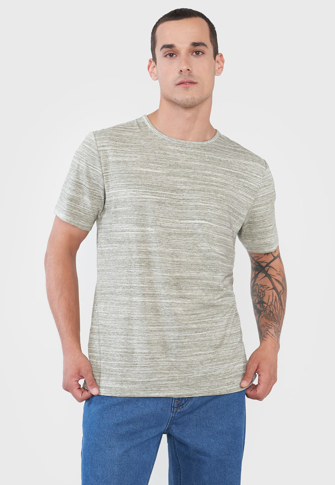 Polera Hombre Melange Musgo