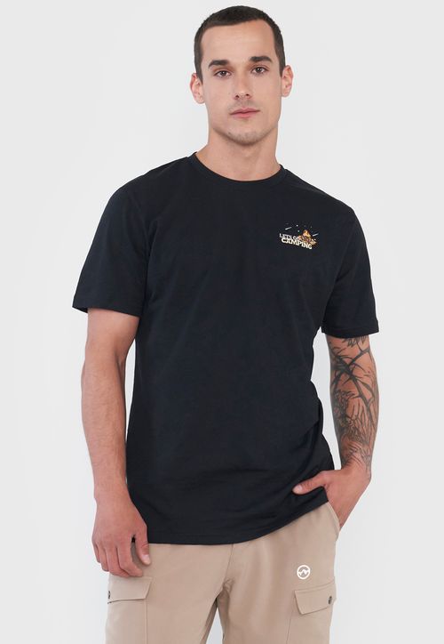 Polera Outdoor Hombre Fun Print I Negro