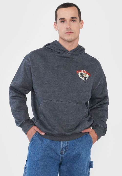 Polerón Hombre Bordado Vintage Negro