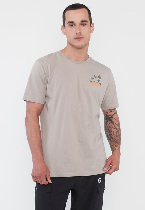 Polera Outdoor Hombre Fun Print II Beige