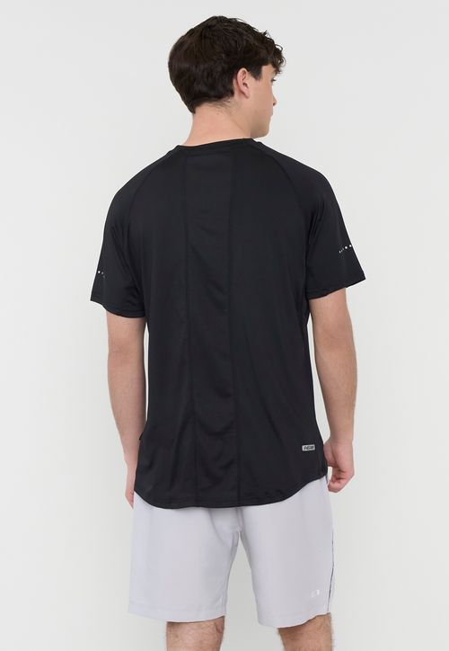 Polera Hombre Deportiva R-Neck Negro