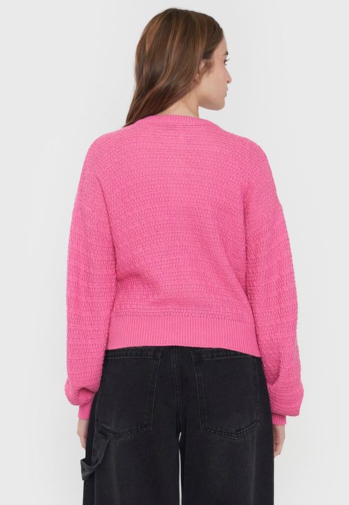 Cárdigan Mujer Botones Rosado