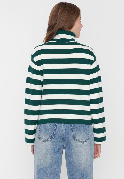 Sweater Mujer Cuello Tortuga Verde Botella