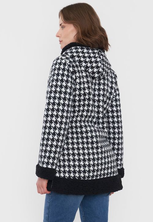 Chaqueta Mujer Polar Chiporro Negro Cuadrillé
