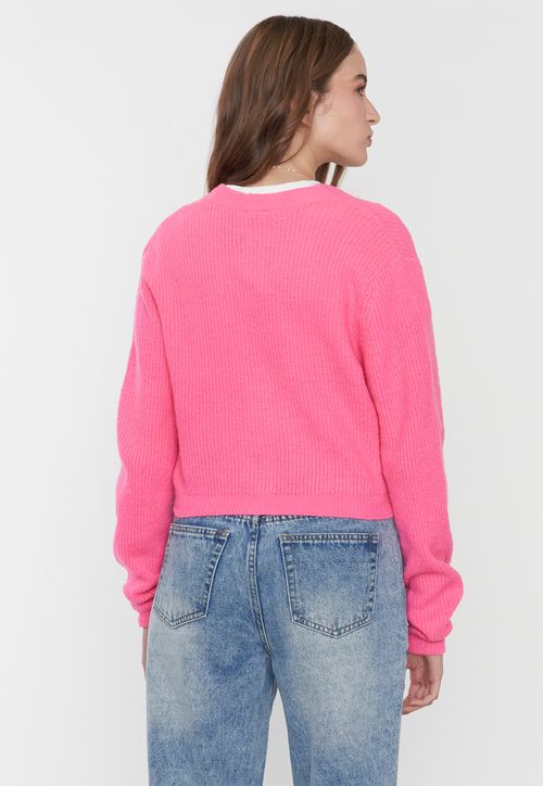 Sweater Mujer Cárdigan Rosado