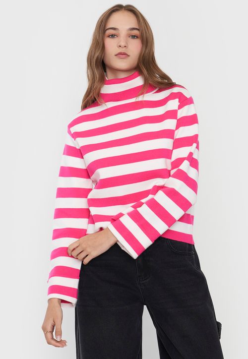 Sweater Mujer Cuello Tortuga Fucsia