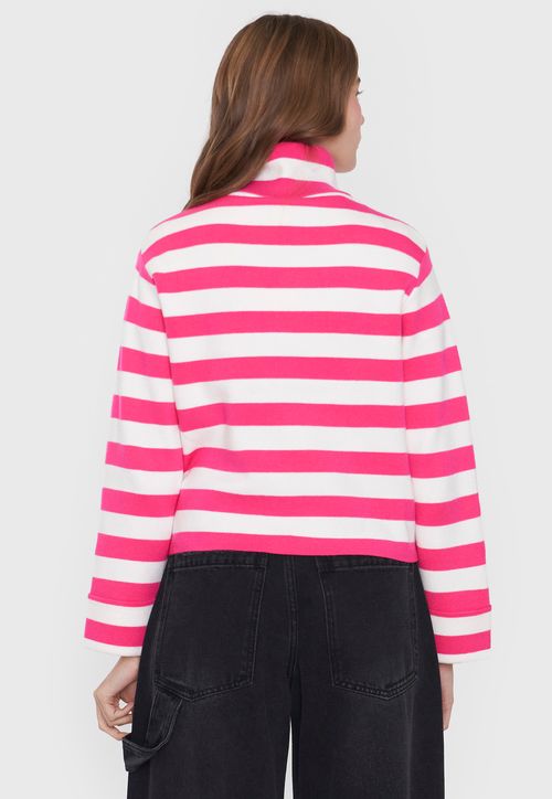 Sweater Mujer Cuello Tortuga Fucsia