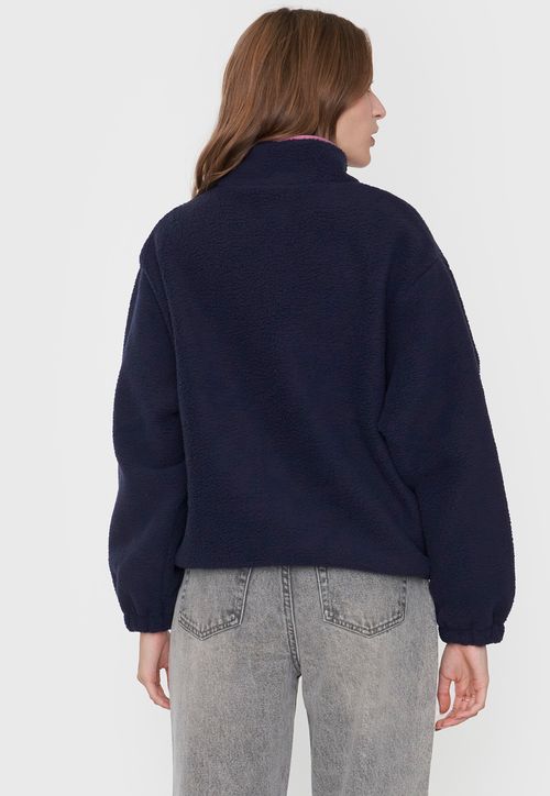 Polerón Mujer Polar Color Block Navy