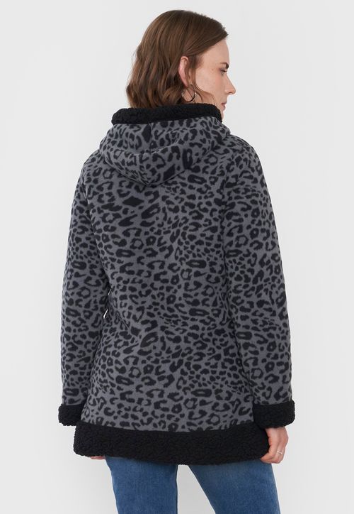 Chaqueta Mujer Polar Chiporro Gris Animal Print