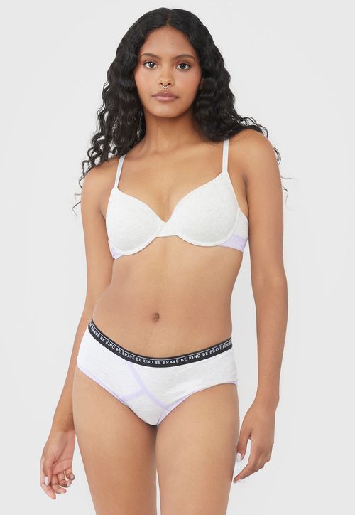 BoyShort Mujer Cotton Gris Melange