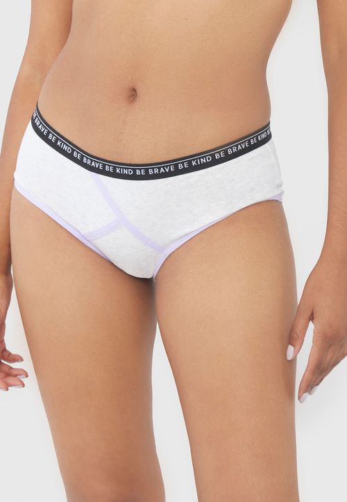 BoyShort Mujer Cotton Gris Melange