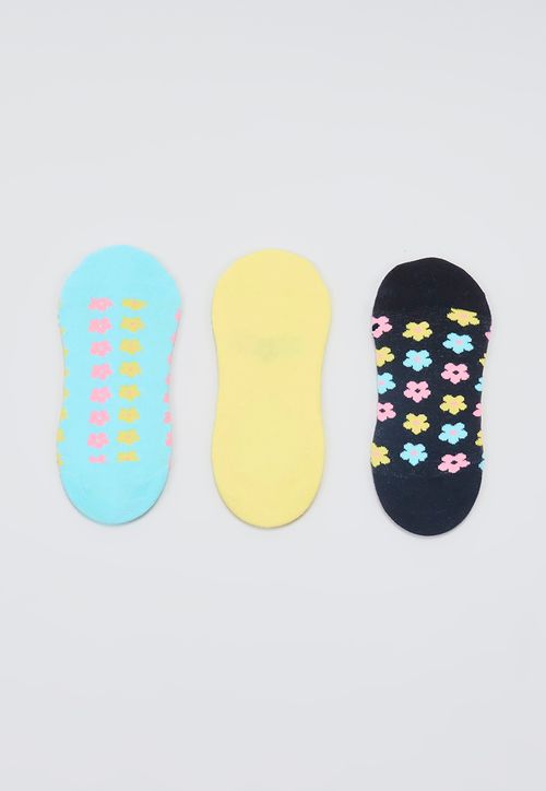 Calcetines Mujer Invisibles Flores Pasteles
