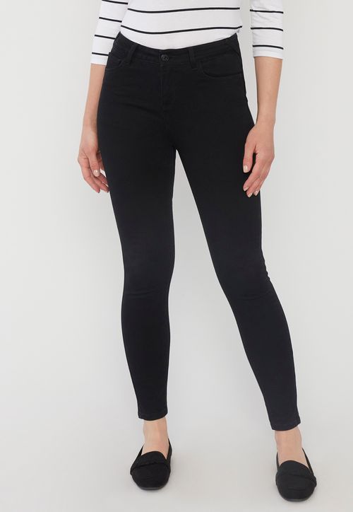 Jeans Mujer Skinny Push Up Negro