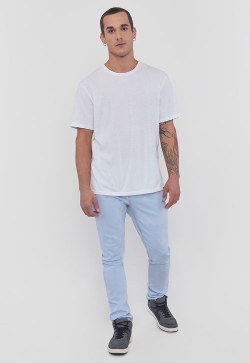 Jeans Hombre Skinny Fit Spandex Azul Claro Talla 40 a 42