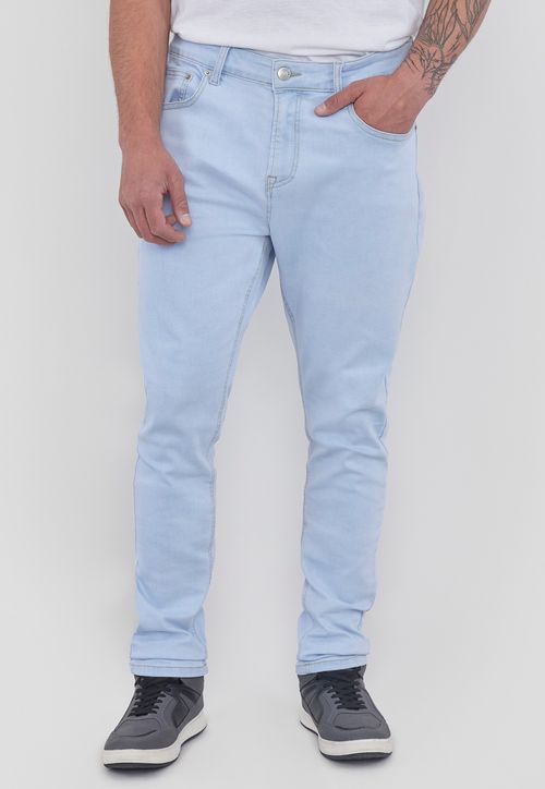 Jeans Hombre Skinny Fit Spandex Azul Claro Talla 40 a 42