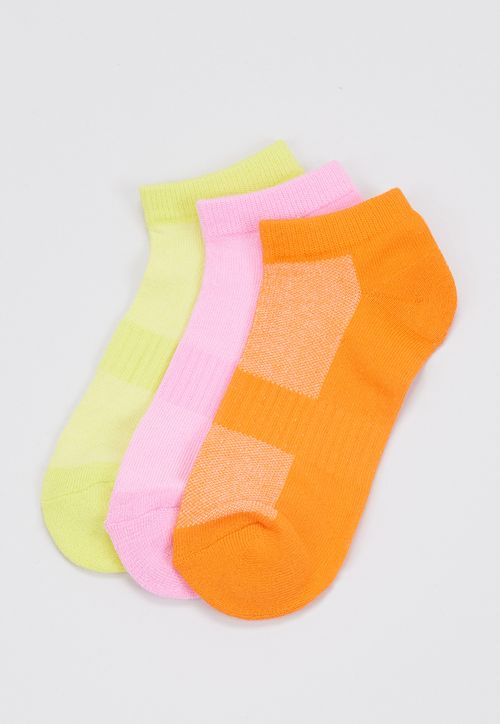 Calcetines Mujer Cortos Deportivos Amarillo/Rosado/Naranjo