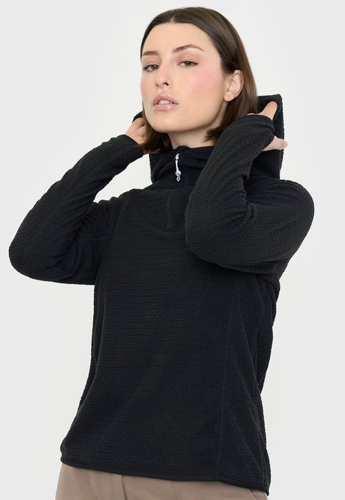 Polerón Outdoor Mujer Waffle III Negro