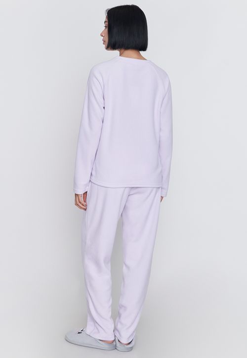 Pijama Mujer Polar Básico Lila