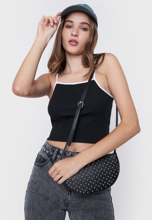 Peto Mujer Halter Color Negro