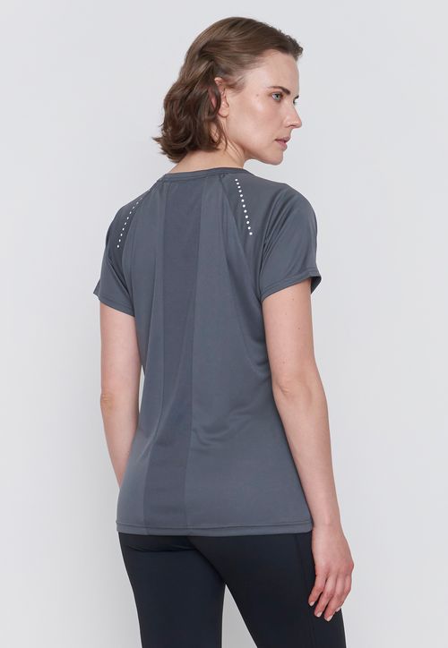 Polera Mujer Deportivo V-Neck Charcoal