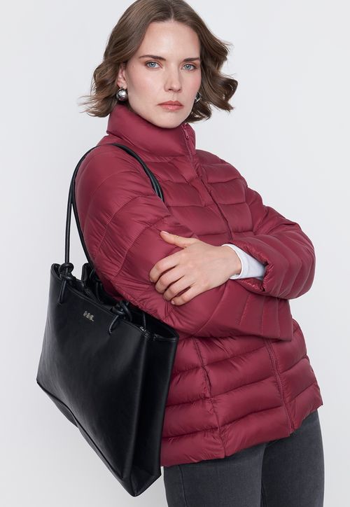 Parka Mujer Burdeo Básica