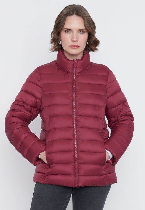 Parka Mujer Burdeo Básica