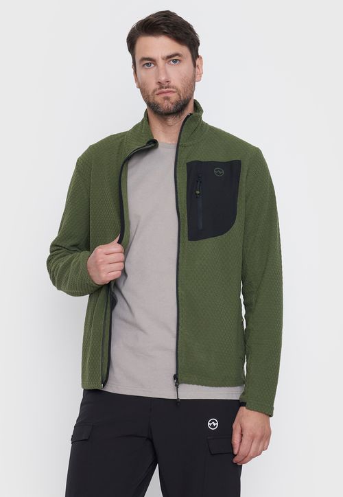 Polar Outdoor Hombre Waffle Bolsillo Verde/Charcoal