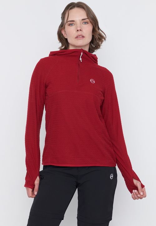 Polerón Outdoor Mujer Waffle I Burdeo