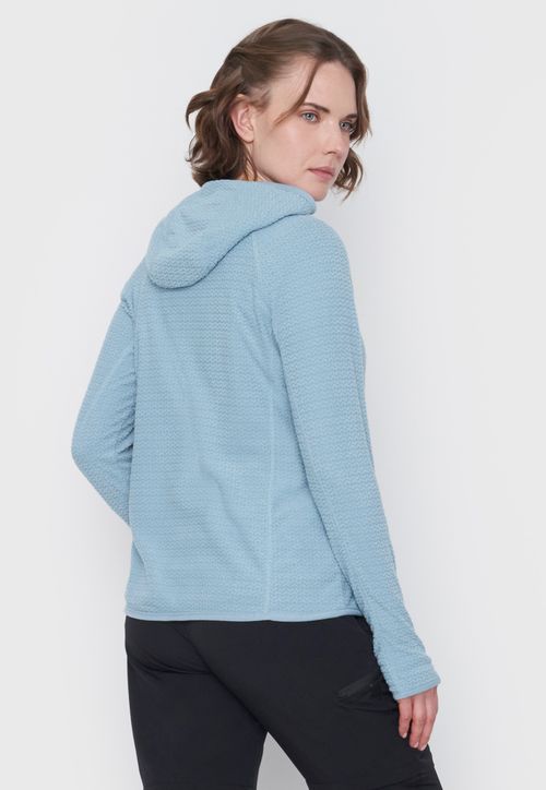 Polerón Outdoor Mujer Waffle Celeste