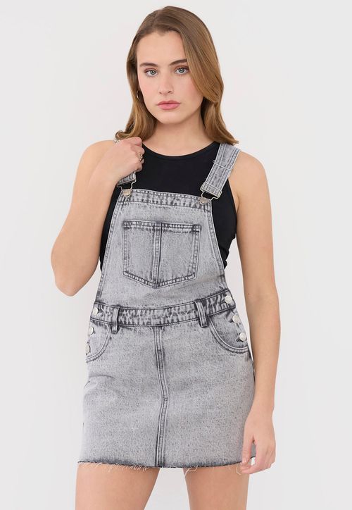 Jardinera Mujer Falda Mujer Gris