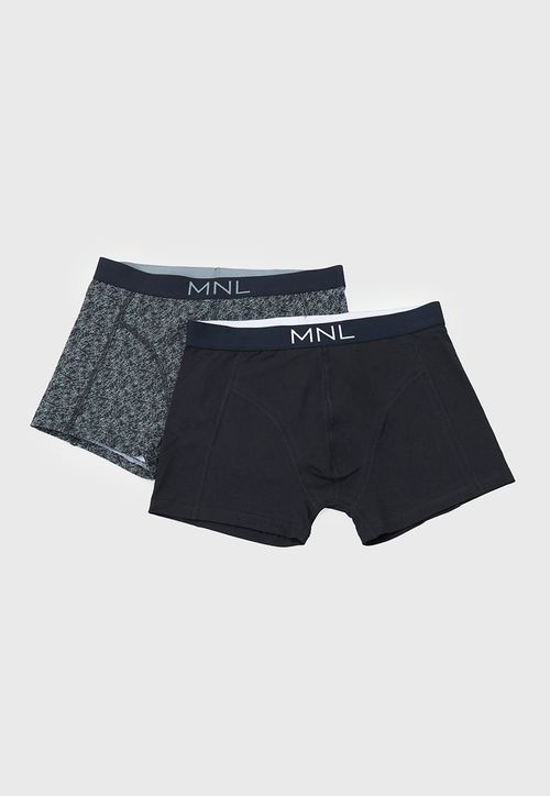 Bóxer Hombre Bipack Mix Print Negro/Gris