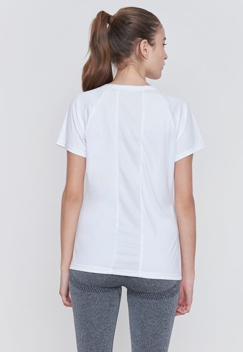 Polera Mujer Deportivo V-Neck Blanco