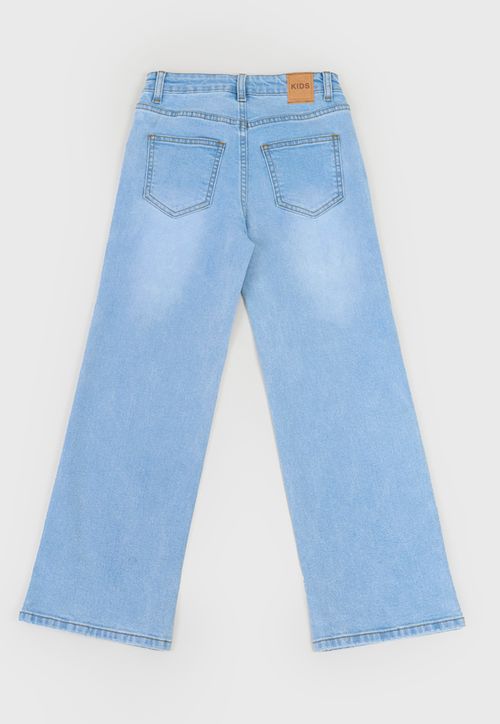 Jeans Niña Kids Wide Leg Color Azul Claro