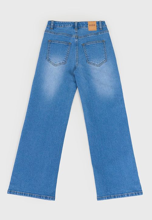 Jeans Niña Kids Wide Leg Color Azul Medio