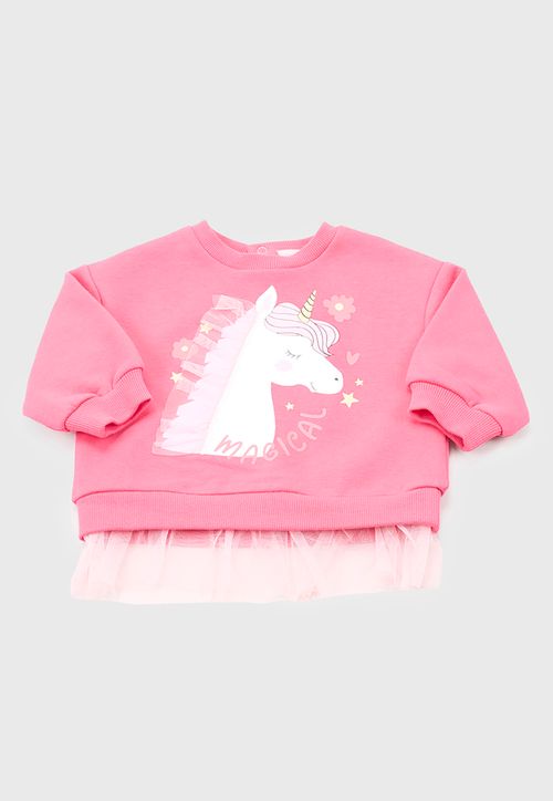 Poleron Bebe Niña Core Rosado