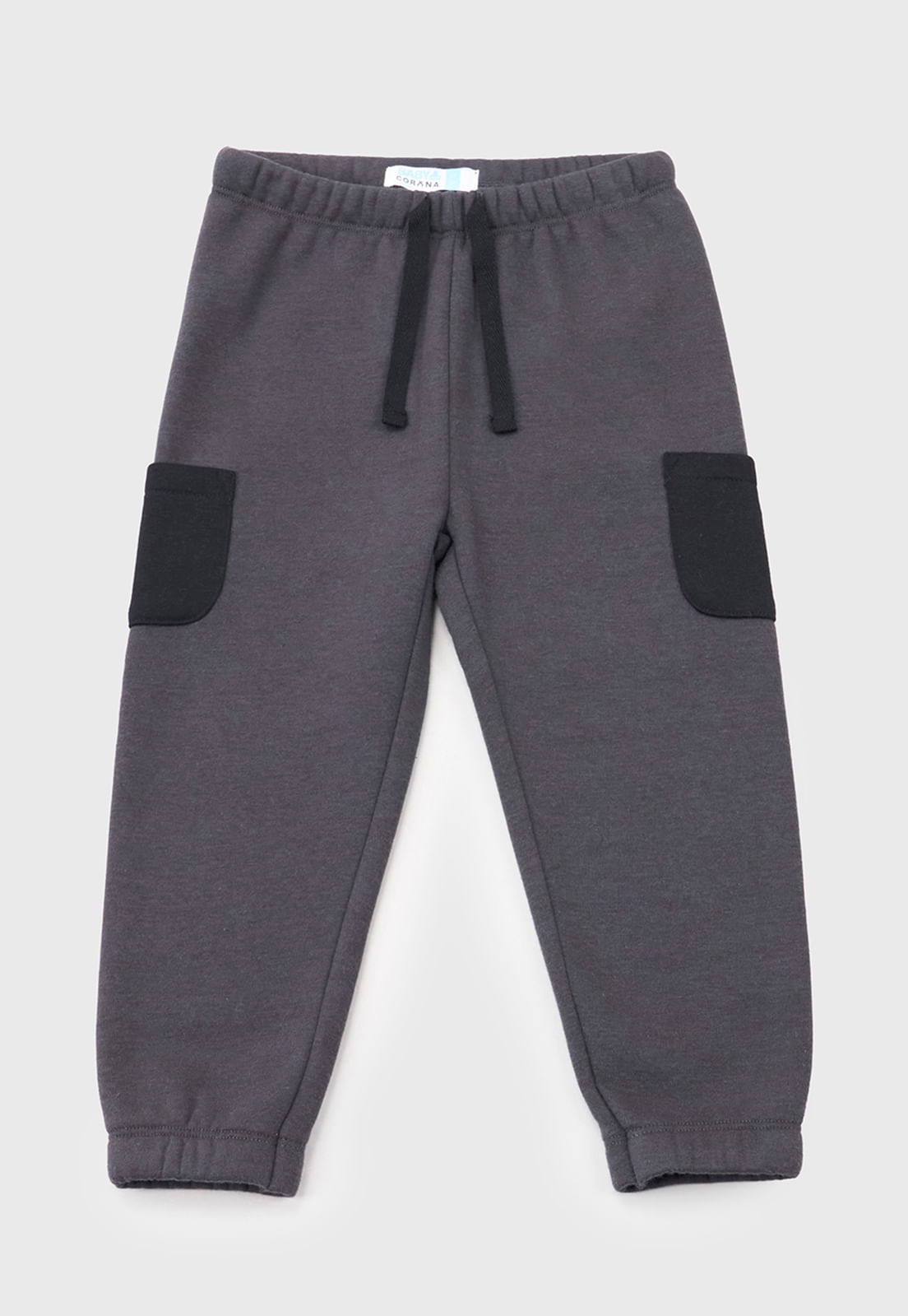 Pantalon De Buzo Bebe Niño Cargo Gris Oscuro