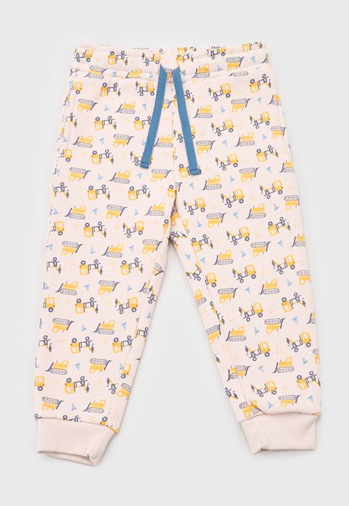Pantalon De Buzo Bebe Niño Fullprint Beige
