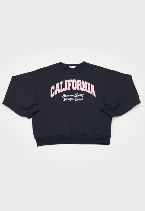 Poleron Niña Teen Pullover Negro