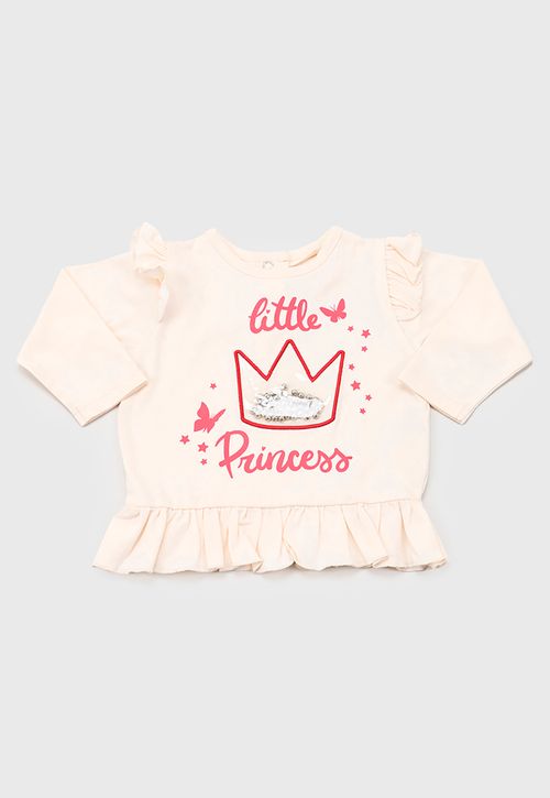 Polera Bebe Niña M/L Focal Vuelitos Ecru