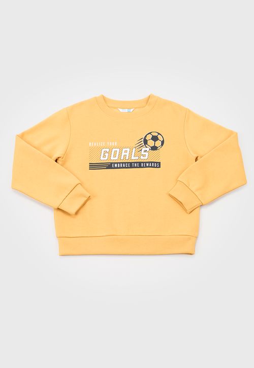 Poleron Niño Kids Pullover Mostaza