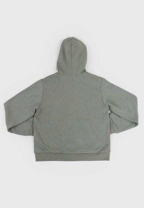 Poleron Niño Teen Zipper Verde