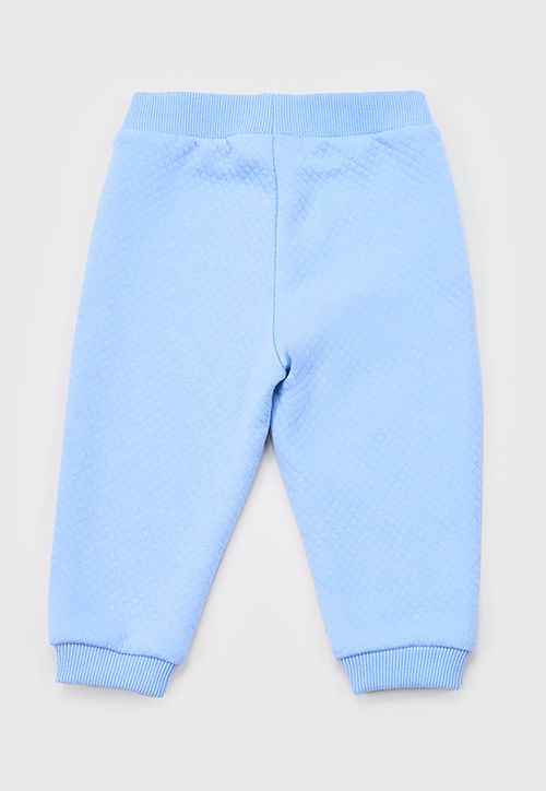 Pantalón De Buzo Bebé Niña Textura Celeste